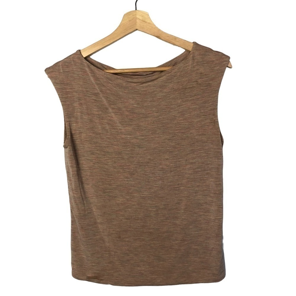 Giorgio Armani Pink‎ Space Dyed Sleeveless Bateau Neck Blouse 10